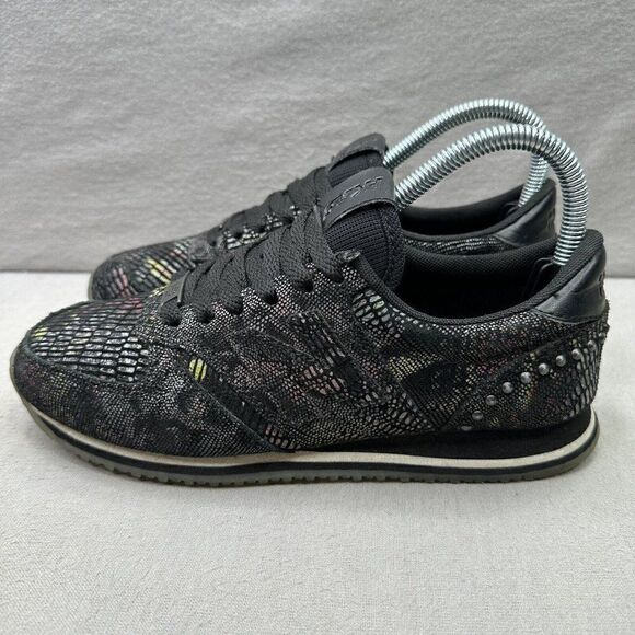 New Balance 420 Womens Size 6.5 (B) Shoes Black Snake Print Sneakers Heidi Klum - Picture 3 of 8